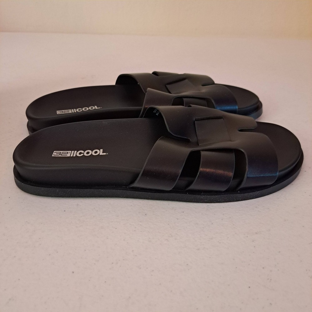 32 Degrees Cool H-Band Sandals Womens Size 9 Black New Cushioned Slide 1272-252 - Picture 6 of 13
